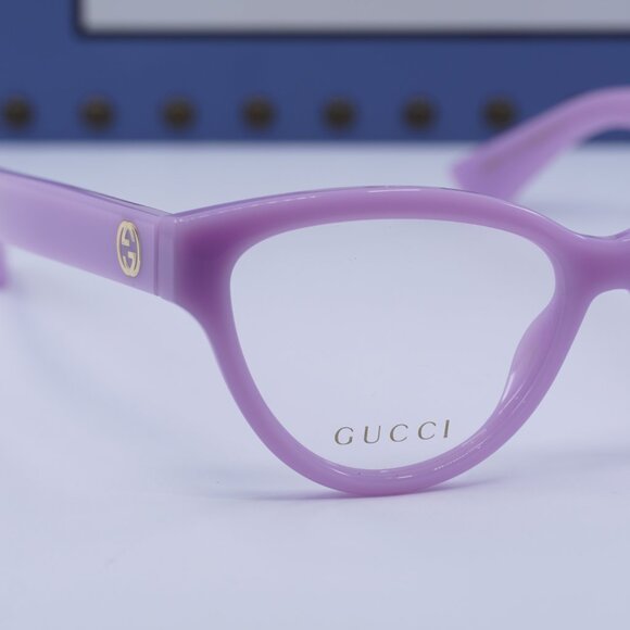 Gucci GG1581O 004 Cat Eye 55mm Eyeglasses - Violet - Picture 2 of 11